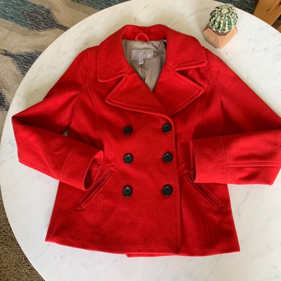 Old Navy Jackets & Blazers - Beautiful Red Peacoat